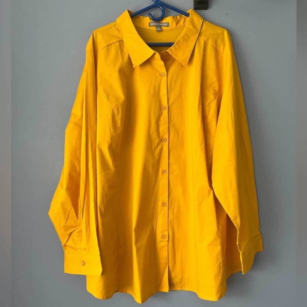 Jessica London Golden Button Down‎ Shirt 32W